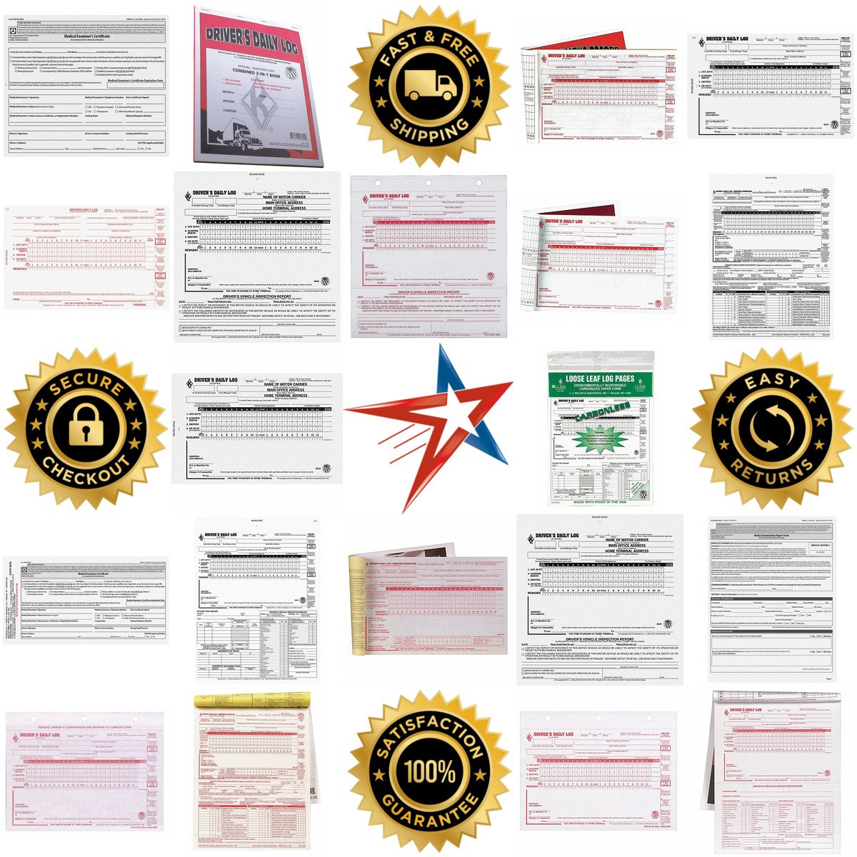 A selection of Driver Log Books products on GoVets