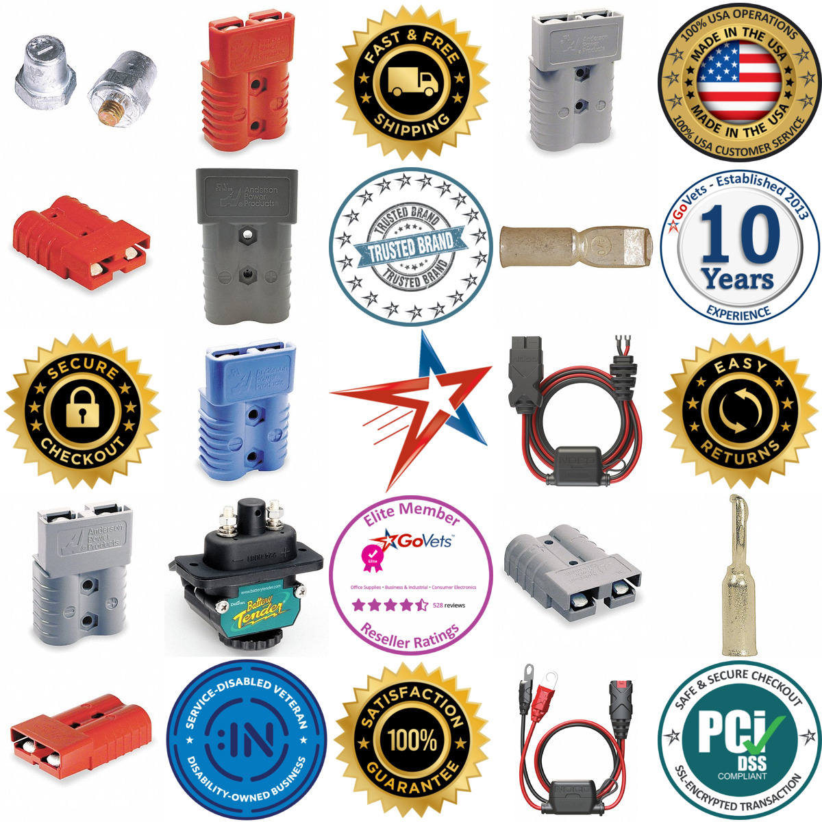 A selection of Battery and Cable Connectors products on GoVets