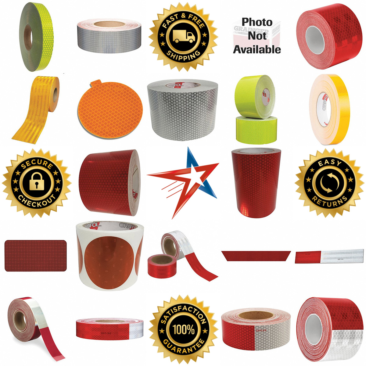 A selection of Reflective Tape and Stickers products on GoVets