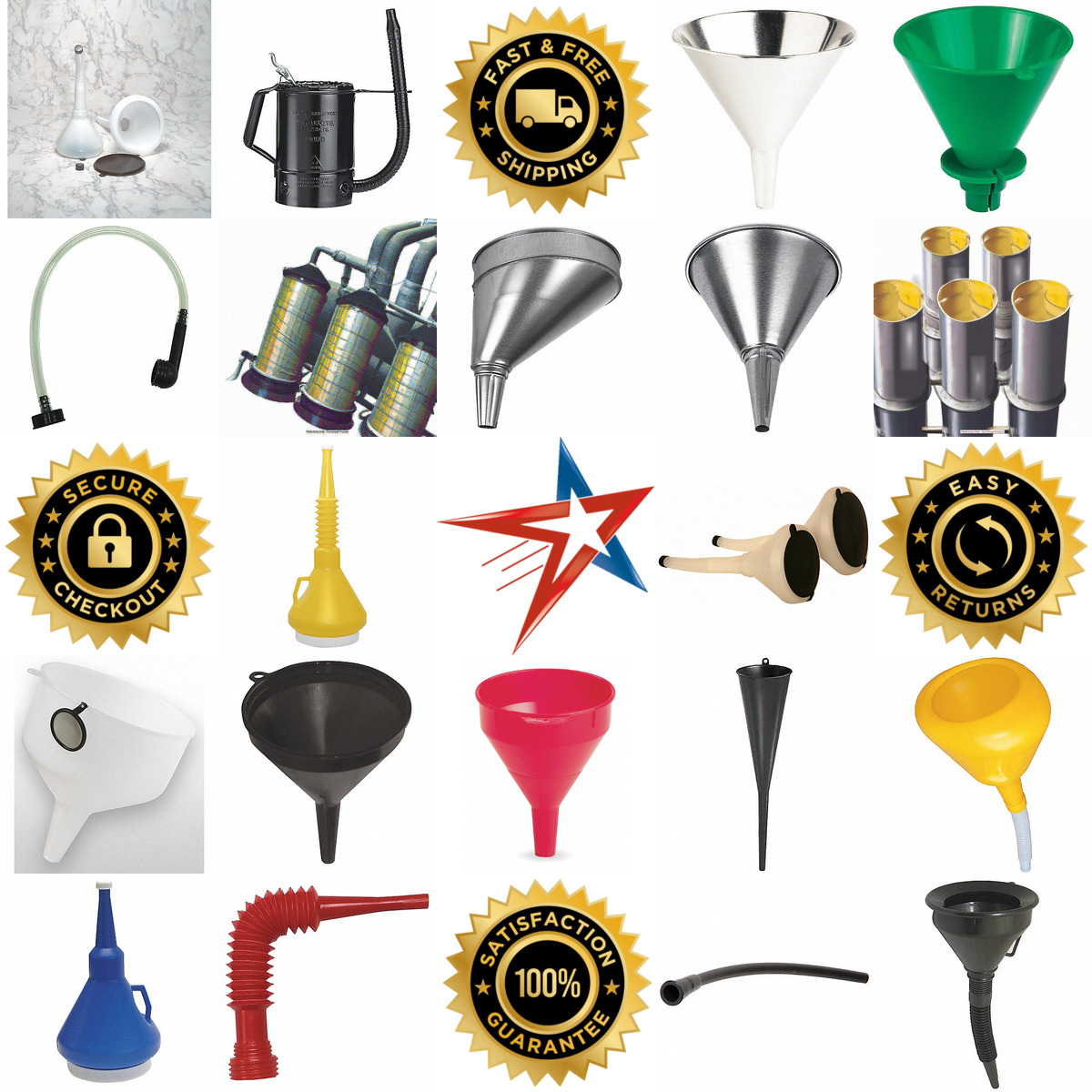 A selection of Vehicle Funnels products on GoVets