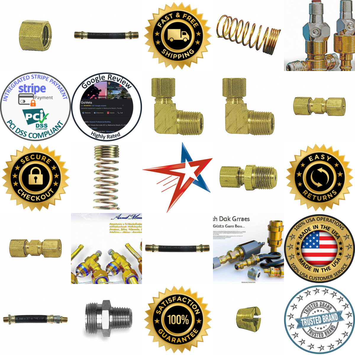 A selection of Brass Air Brake Connectors and Accessories products on GoVets