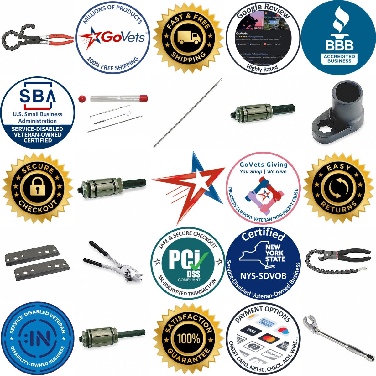 A selection of Exhaust Tools products on GoVets