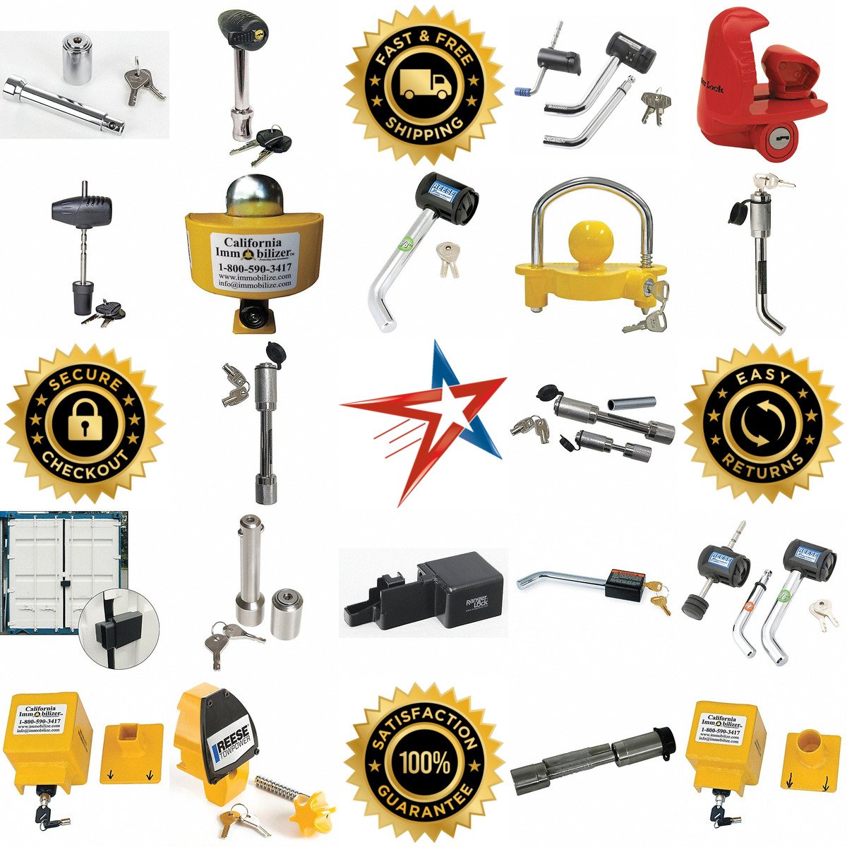 A selection of Coupler Locks and Trailer Locks products on GoVets