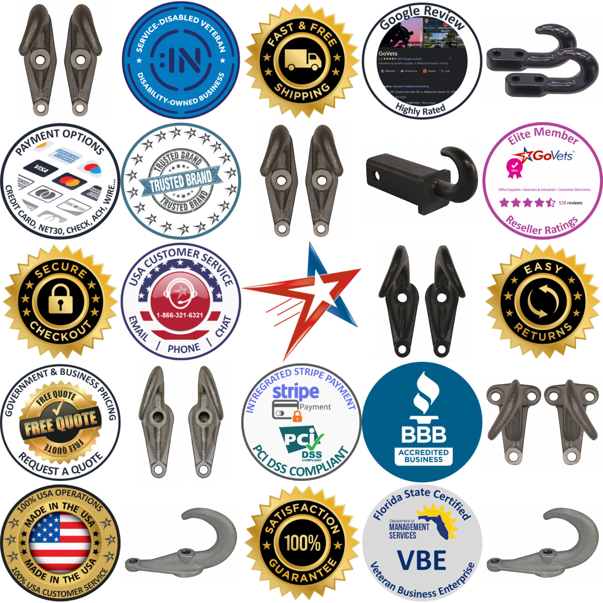 A selection of Towing Hooks products on GoVets