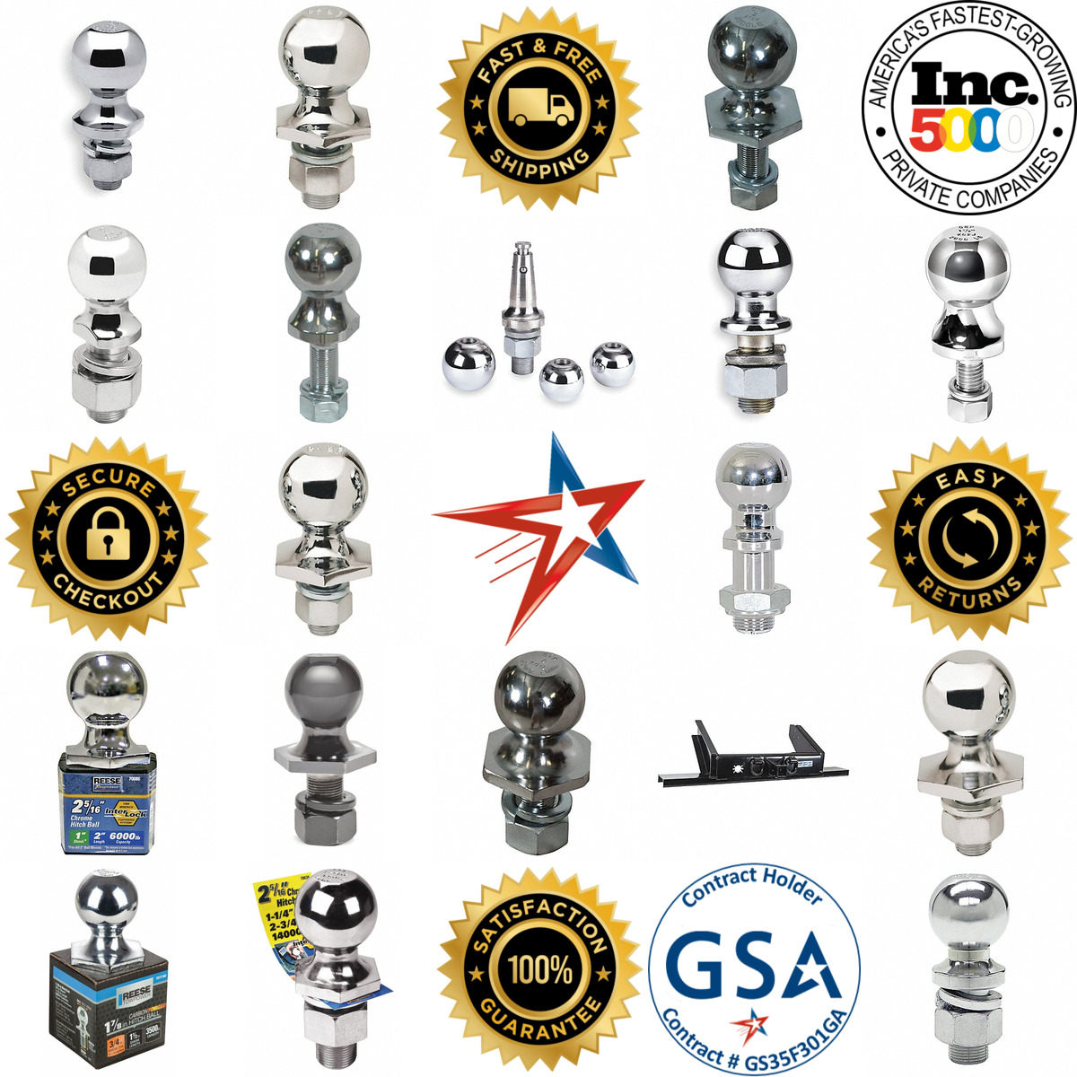 A selection of Trailer Hitch Balls products on GoVets