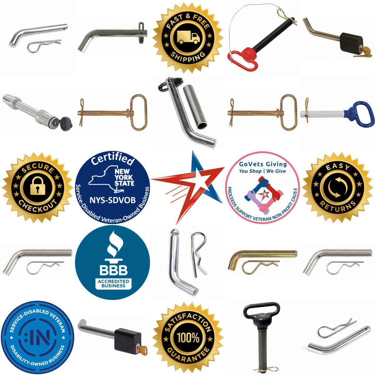 A selection of Trailer Hitch Pins and Clips products on GoVets