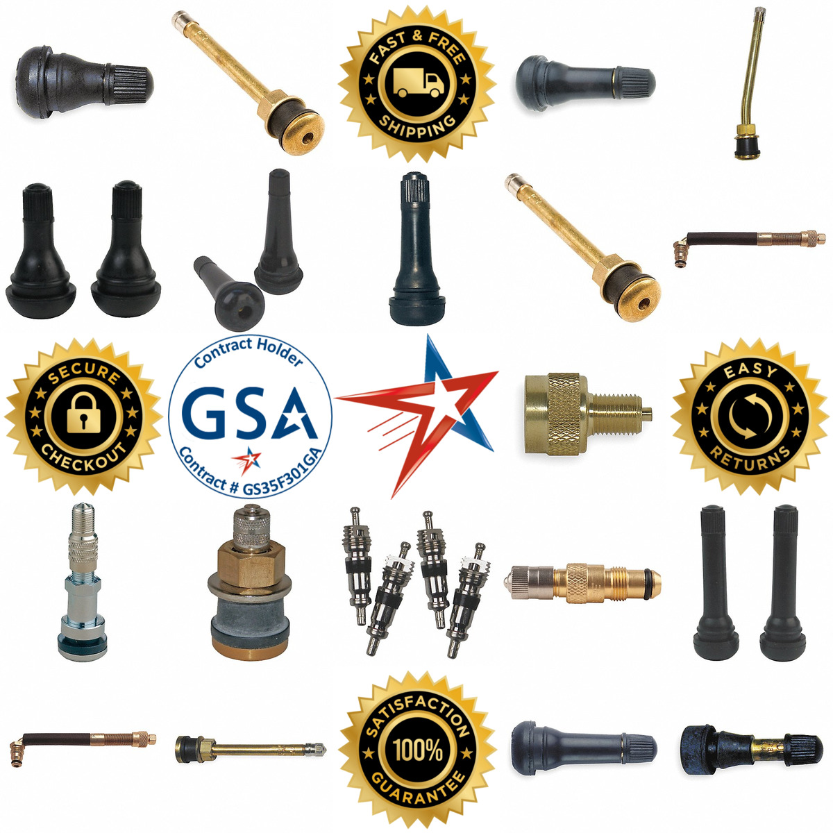 A selection of Tire Valve Stems and Cores products on GoVets