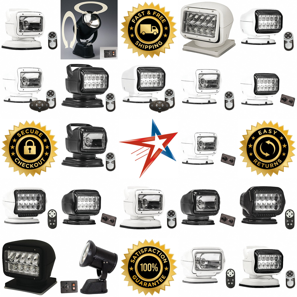 A selection of Remote Controlled Spotlights products on GoVets