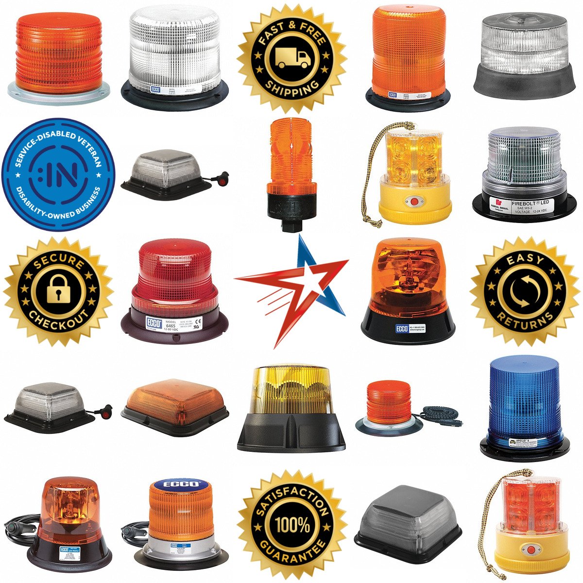 A selection of Vehicle Strobes and Beacons products on GoVets