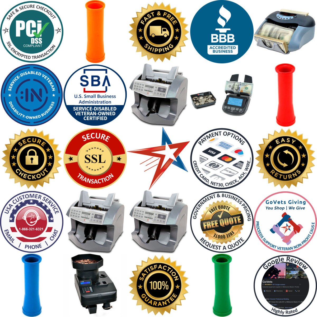 A selection of Currency Counters and Sorters products on GoVets