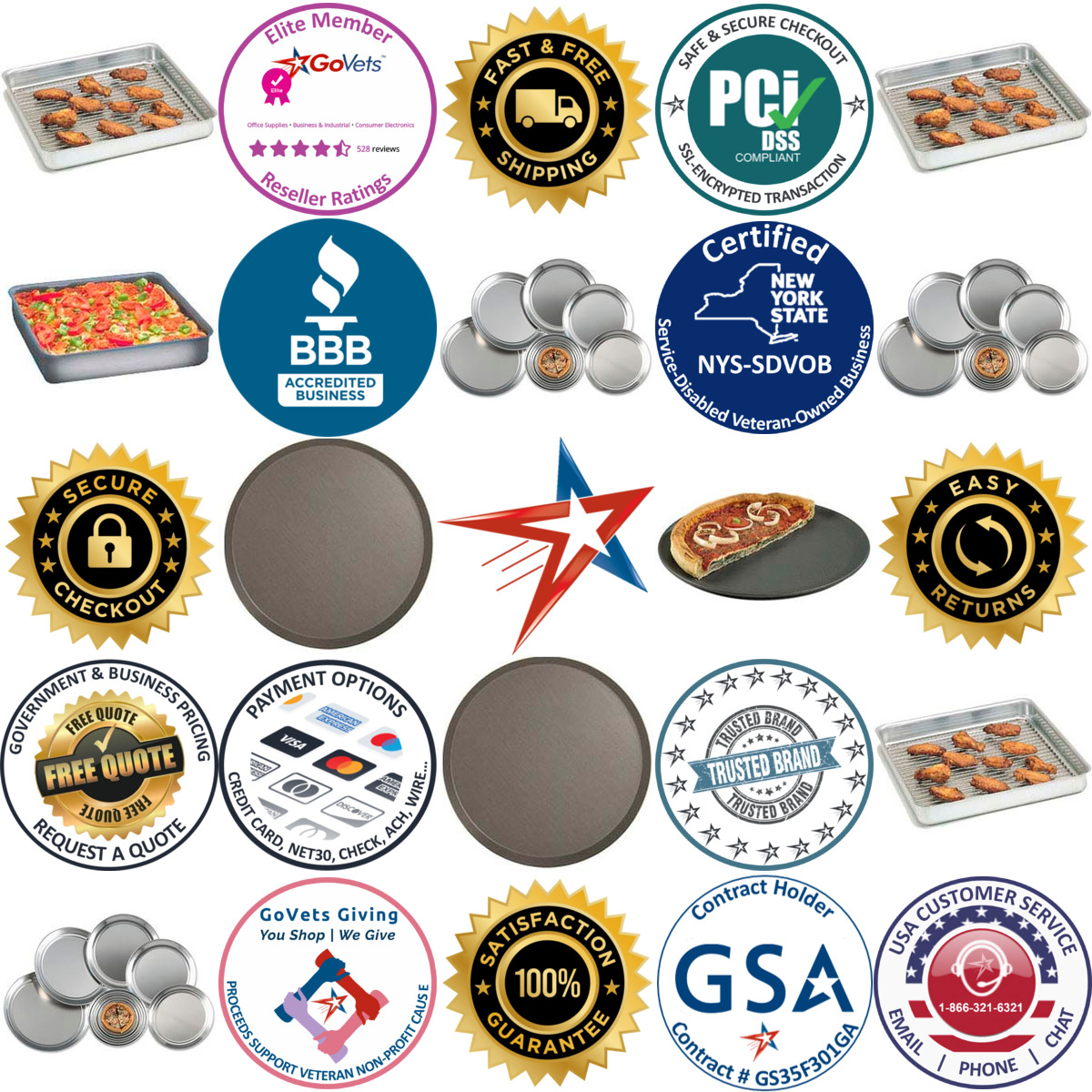 A selection of Pizza Pans products on GoVets