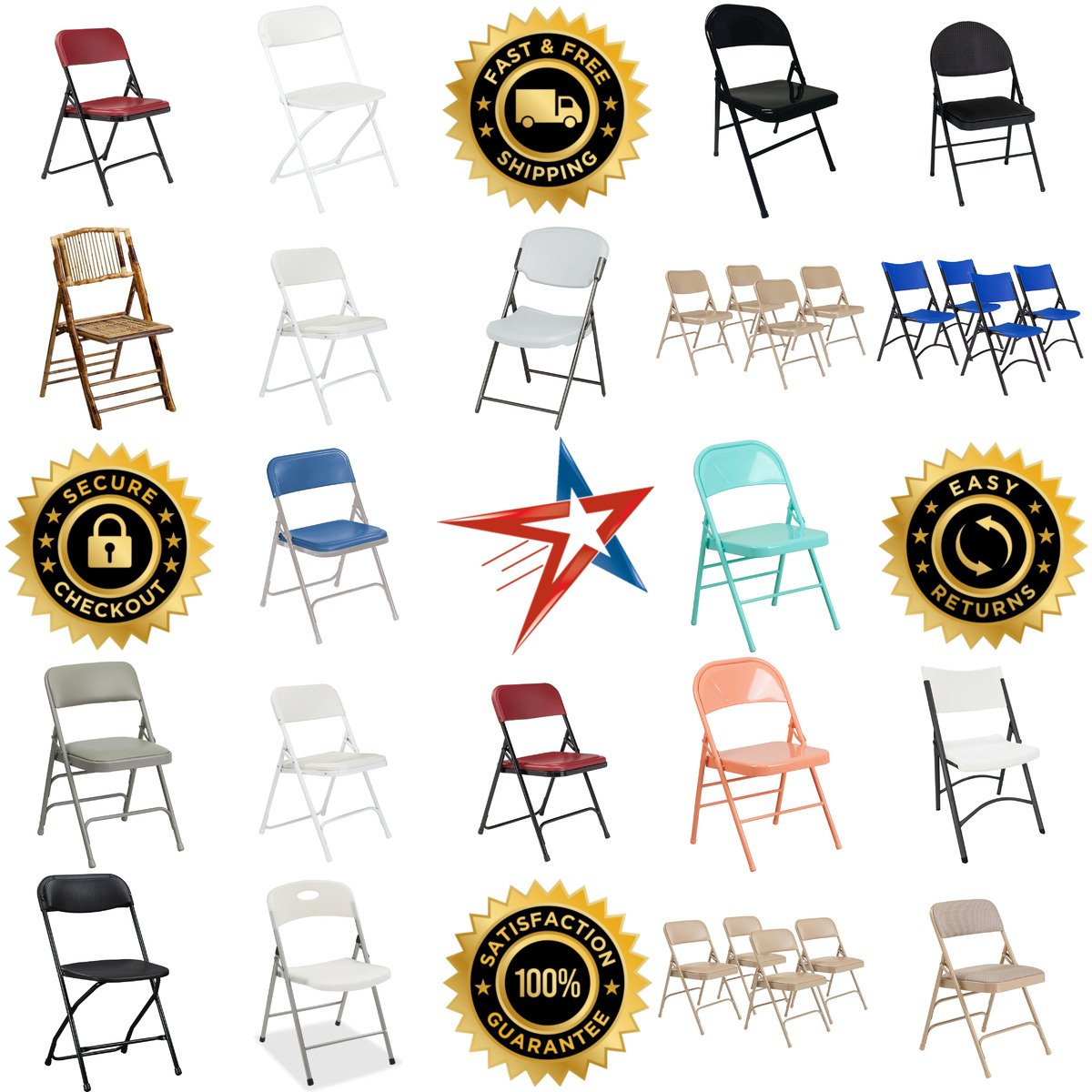 A selection of Folding Chairs products on GoVets