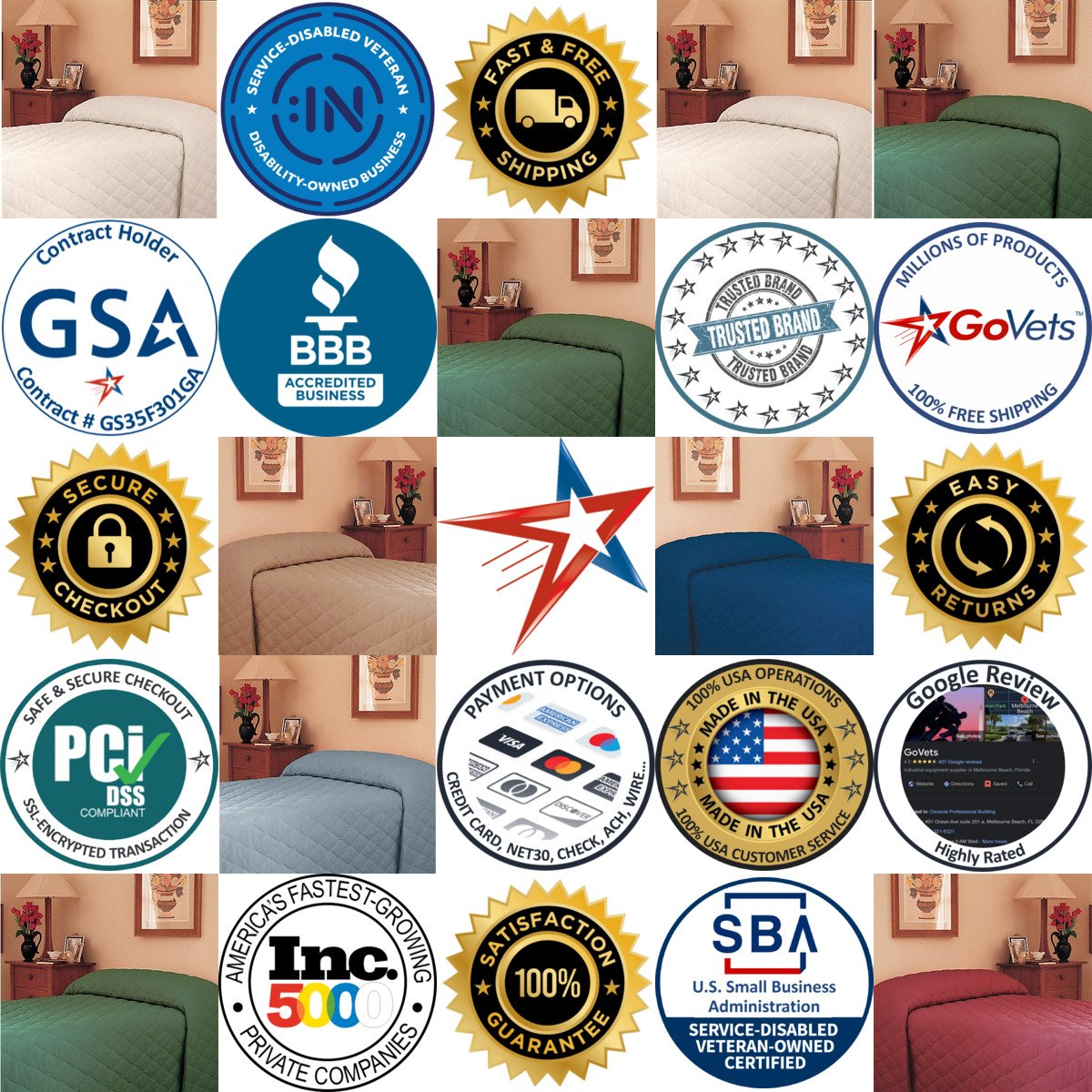 A selection of Bedspreads products on GoVets