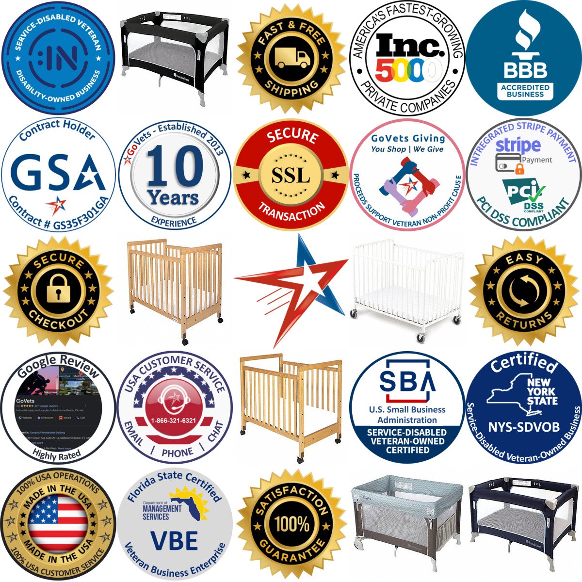 A selection of Cribs products on GoVets