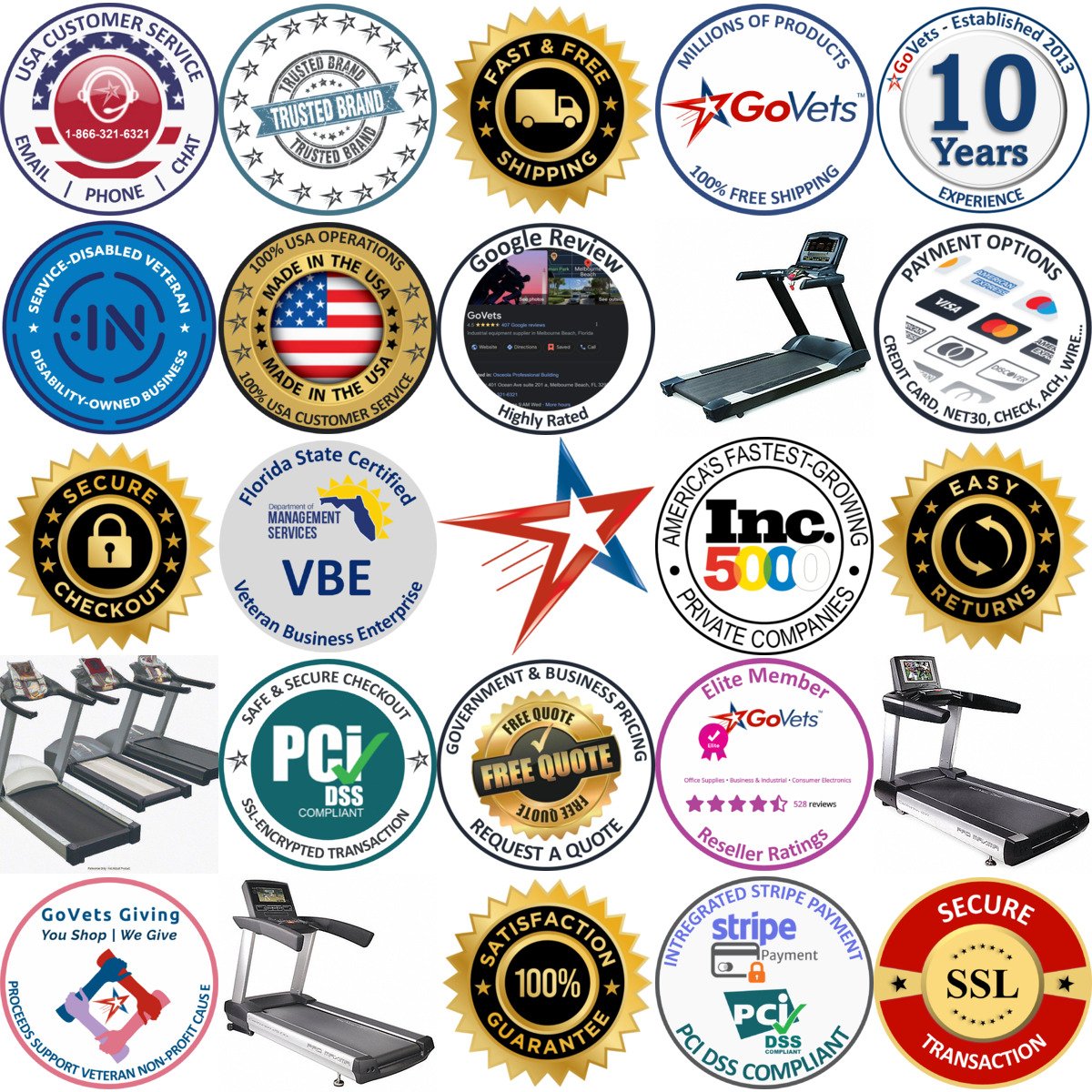 A selection of Treadmills products on GoVets