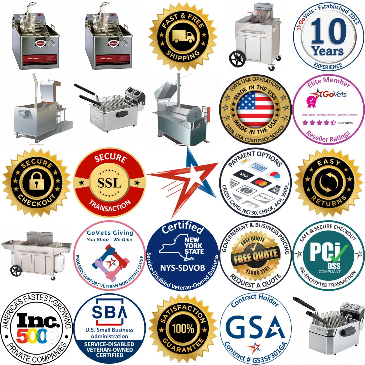 A selection of Fryers products on GoVets