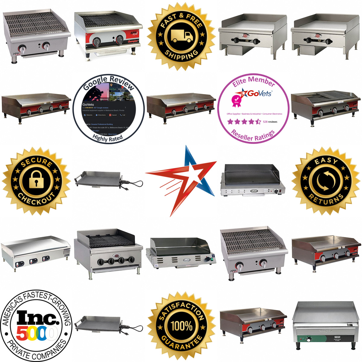 A selection of Griddles and Charbroilers products on GoVets