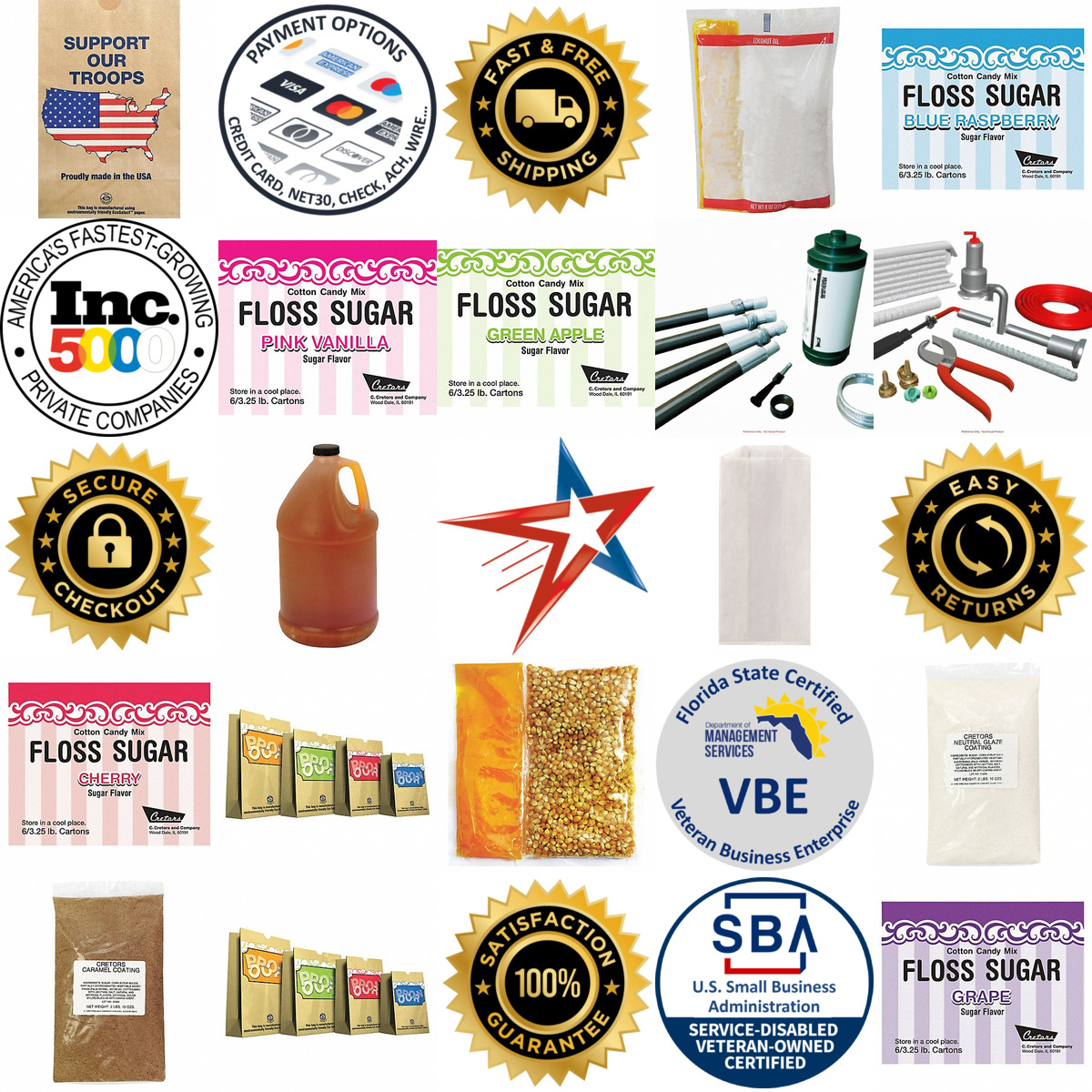 A selection of Concession Consumables products on GoVets