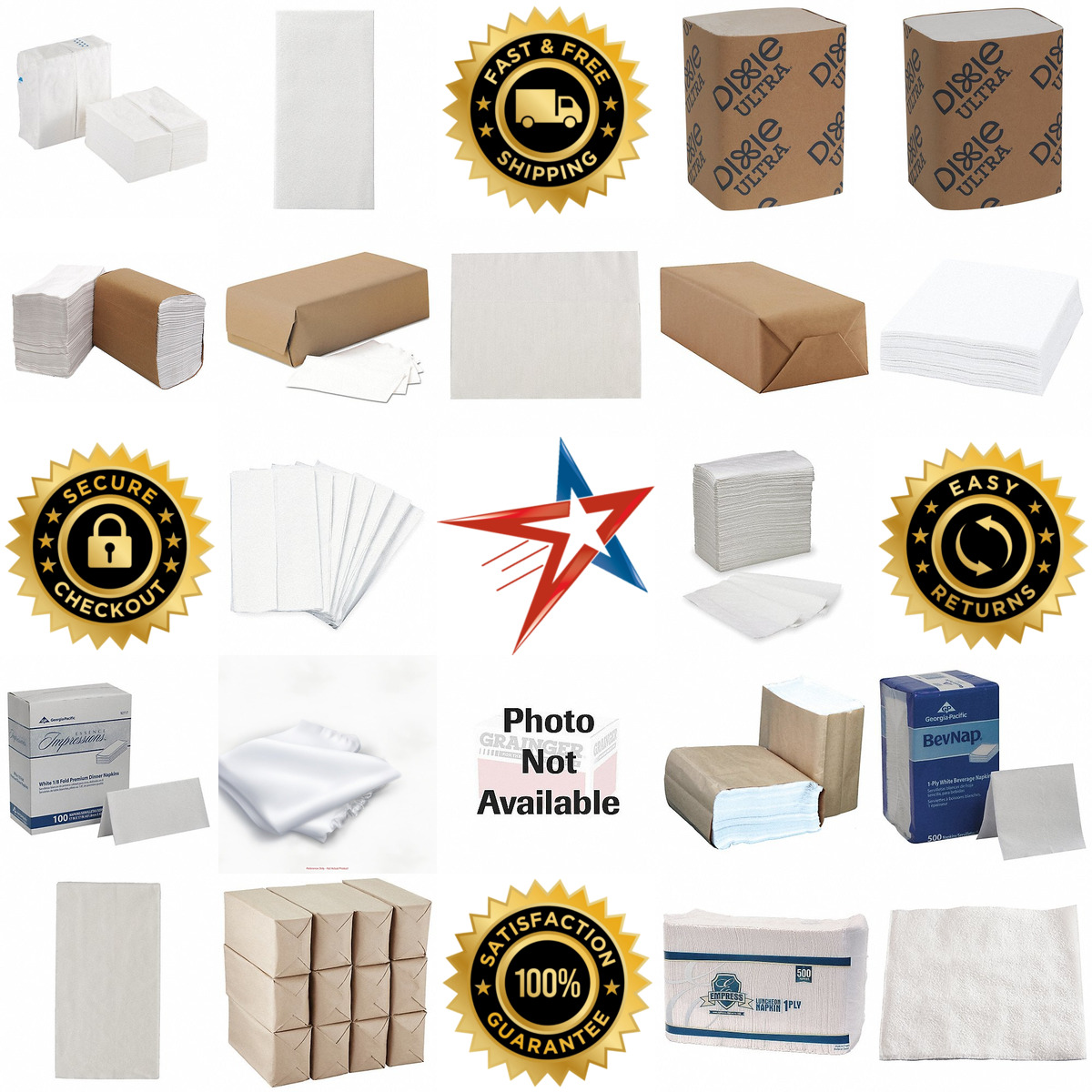 A selection of Disposable Napkins products on GoVets