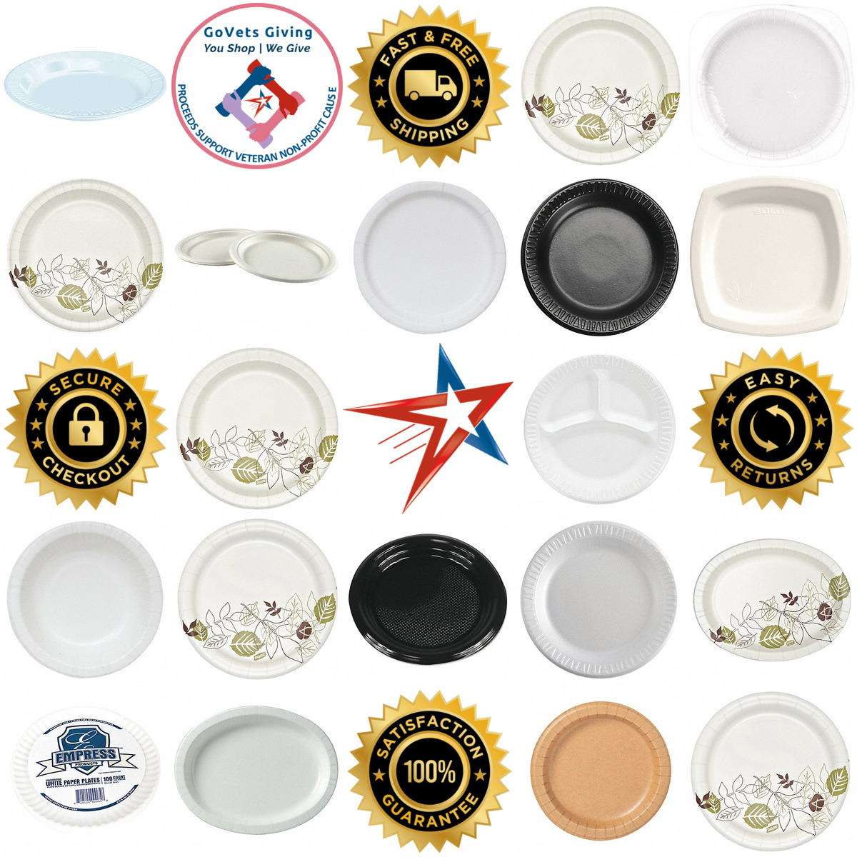 A selection of Disposable Plates products on GoVets