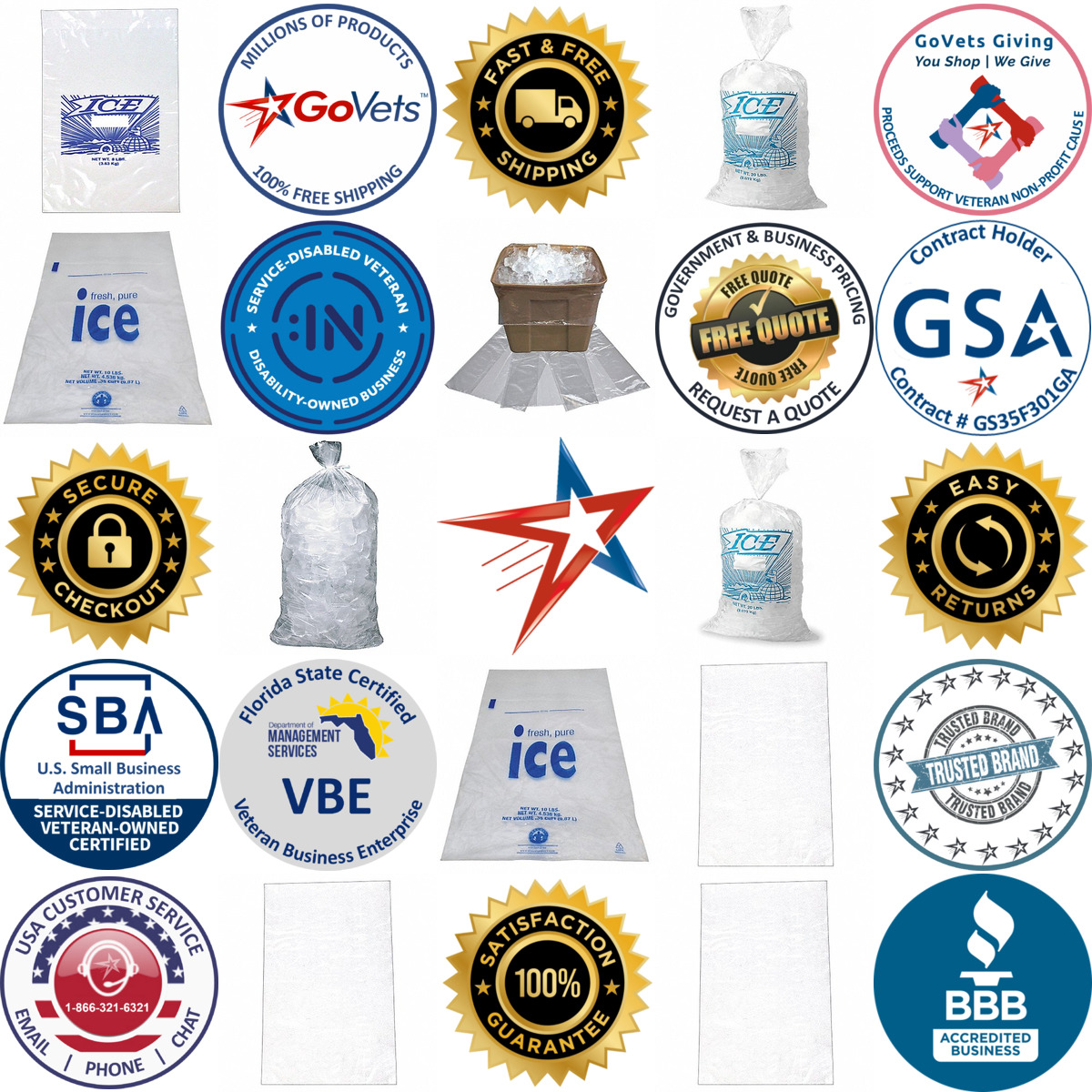 A selection of Ice Bags products on GoVets