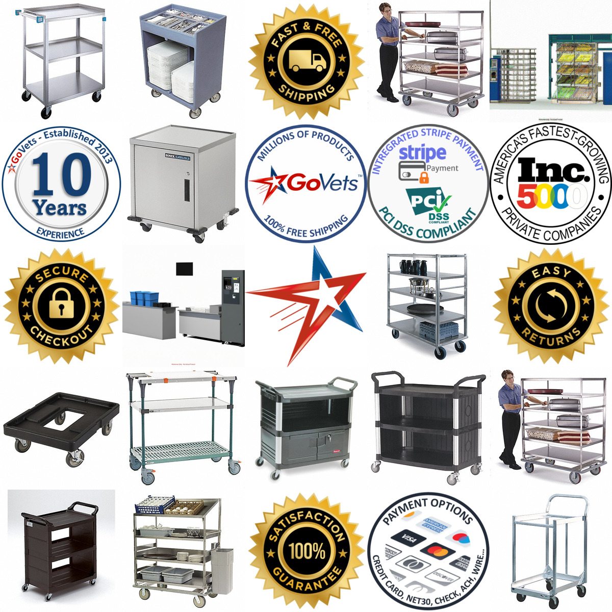 A selection of Food Service Carts products on GoVets