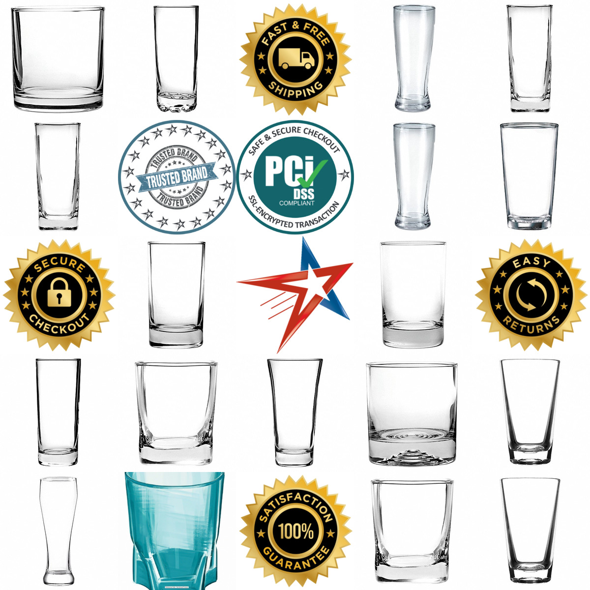 A selection of Glassware products on GoVets