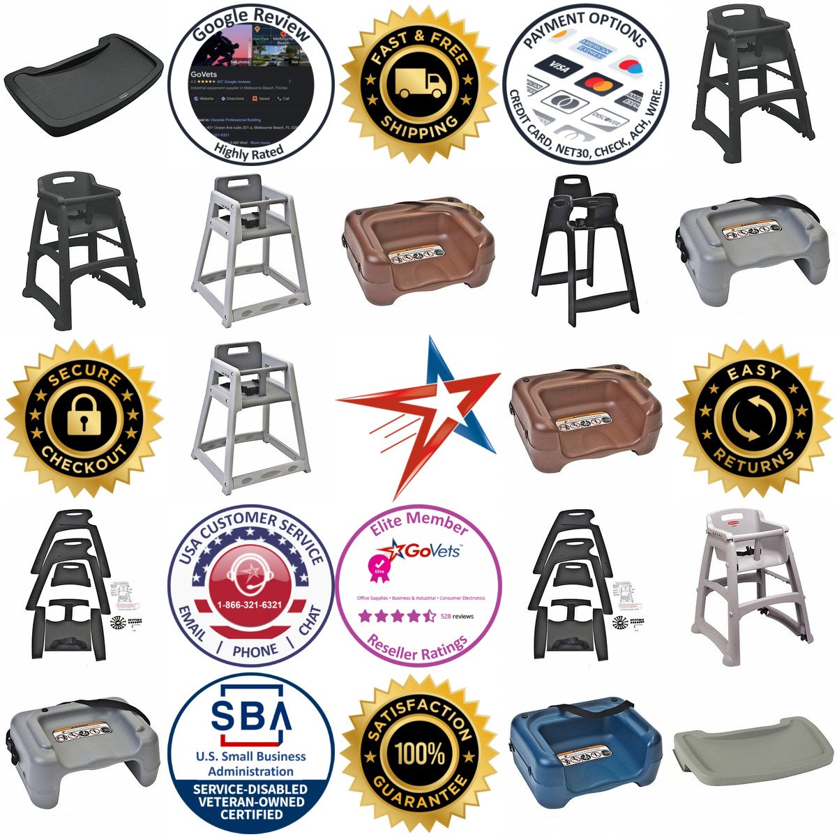 A selection of High Chairs and Boosters products on GoVets