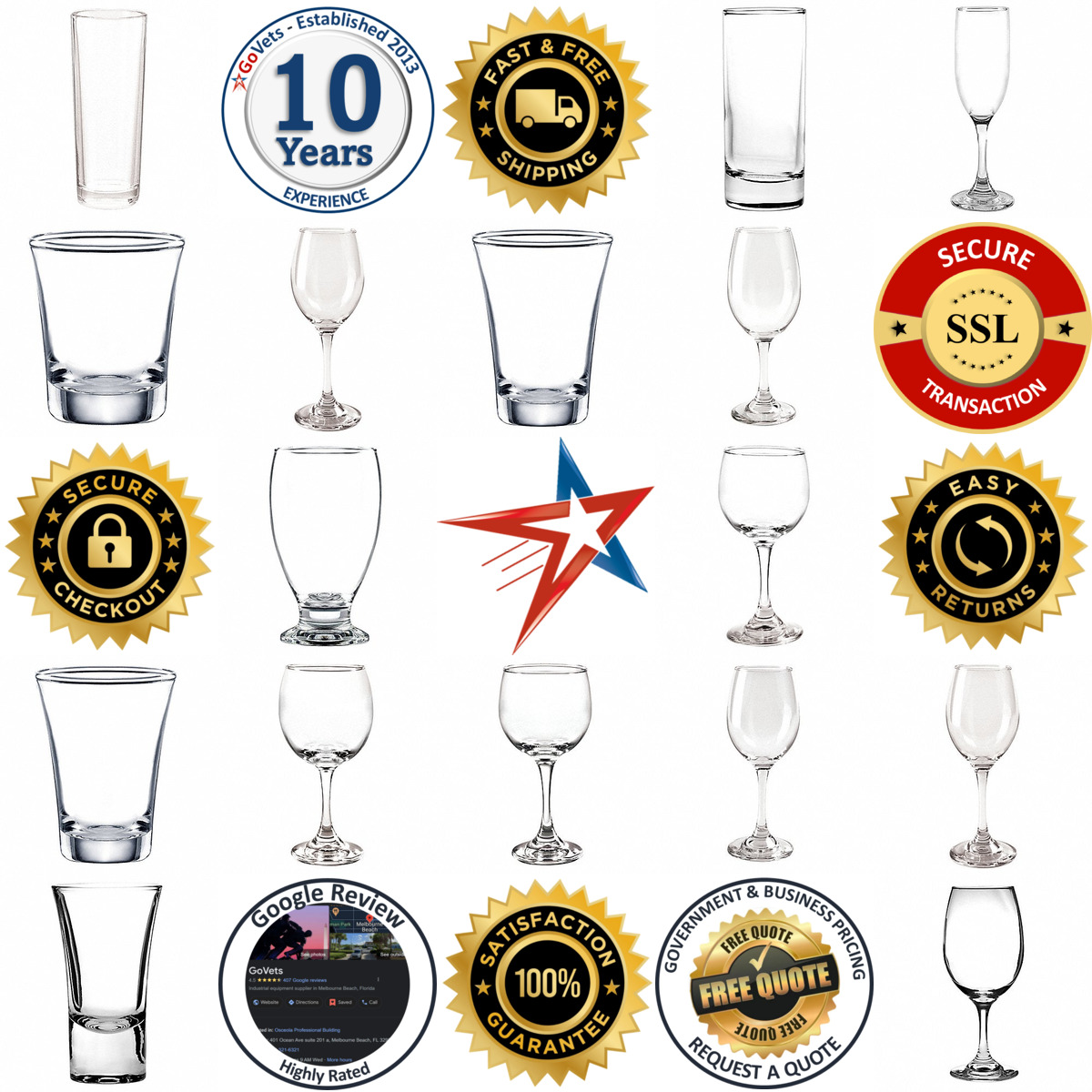 A selection of Stemware and Specialty products on GoVets