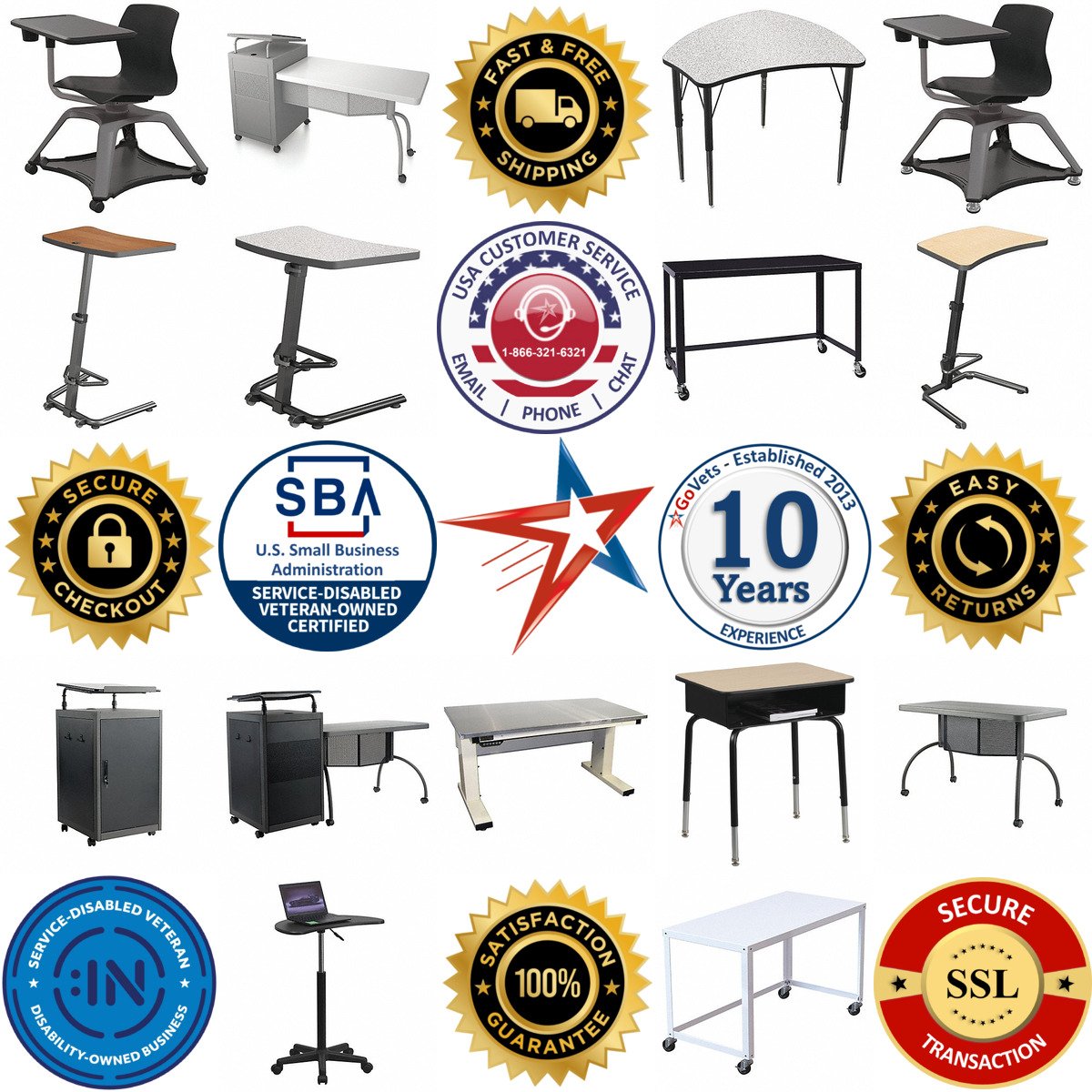 A selection of Classroom Desks products on GoVets