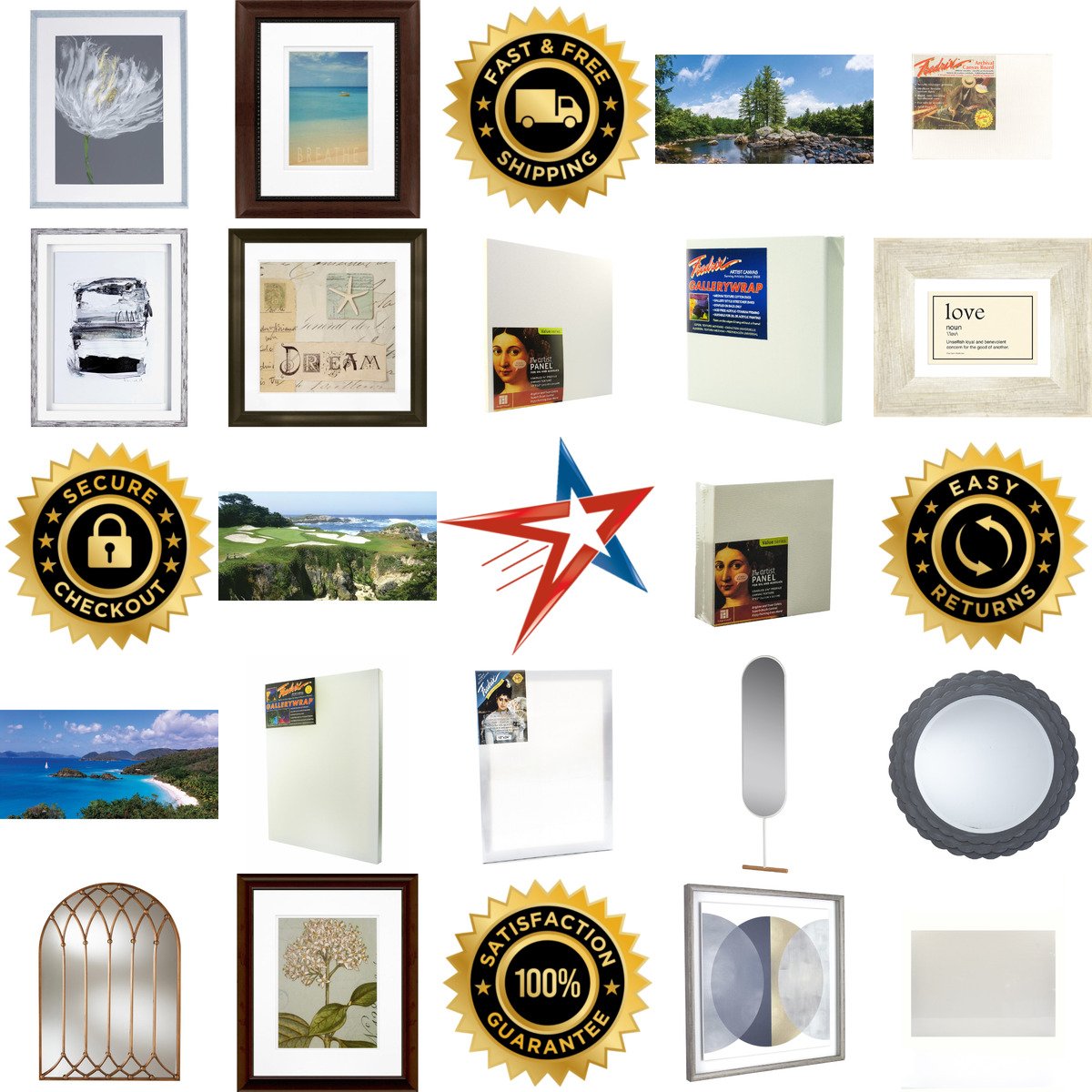 A selection of Mirrors and Wall Art products on GoVets