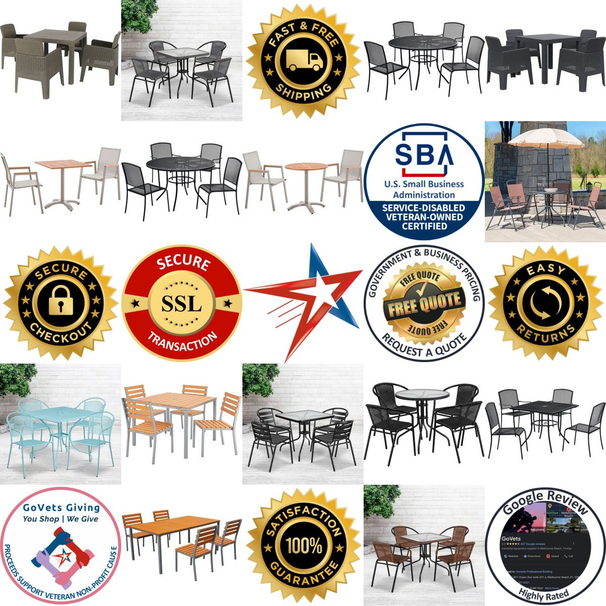 A selection of Patio Bar and Dining Sets products on GoVets