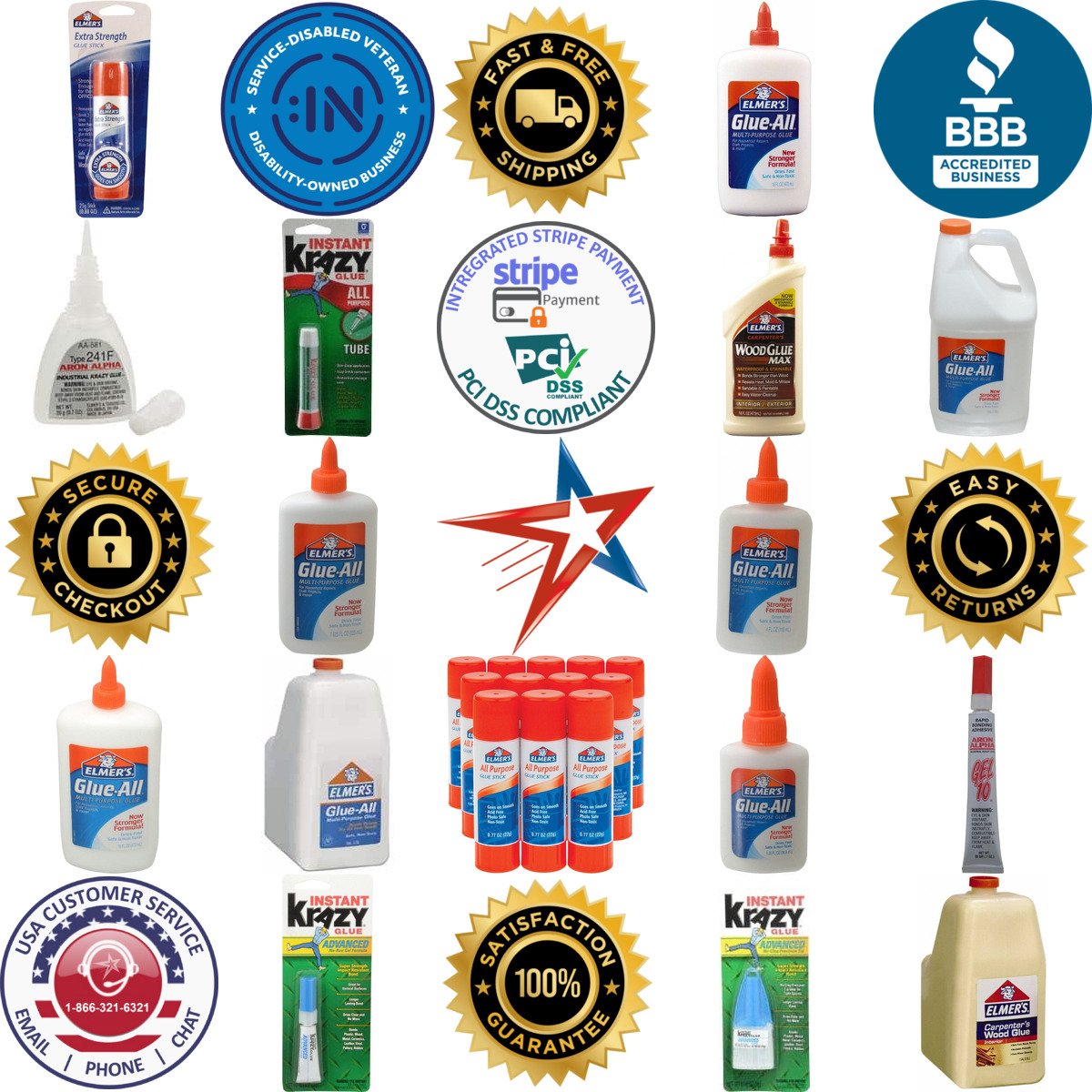 A selection of Elmers products on GoVets