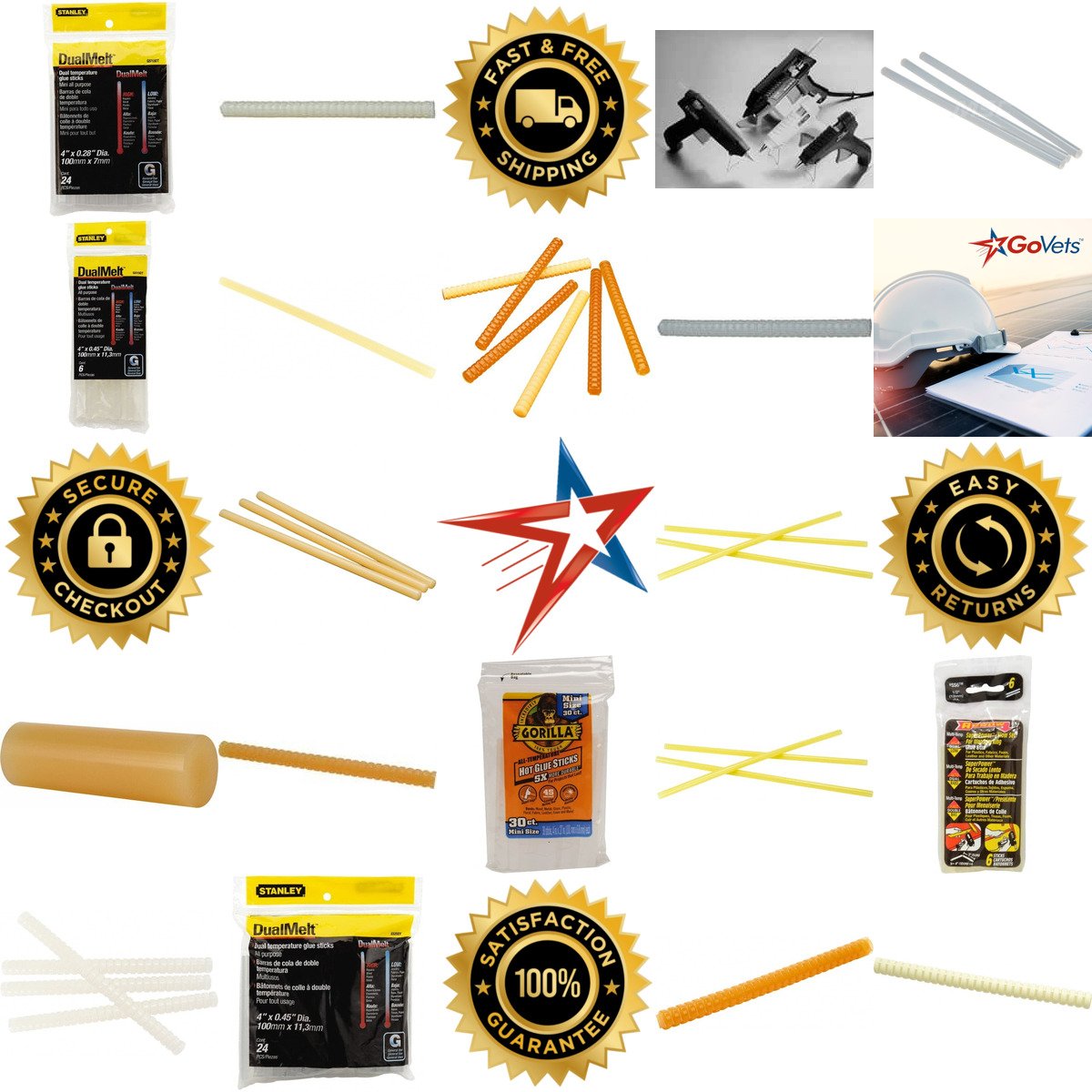 A selection of Hot Melt Glue Sticks products on GoVets