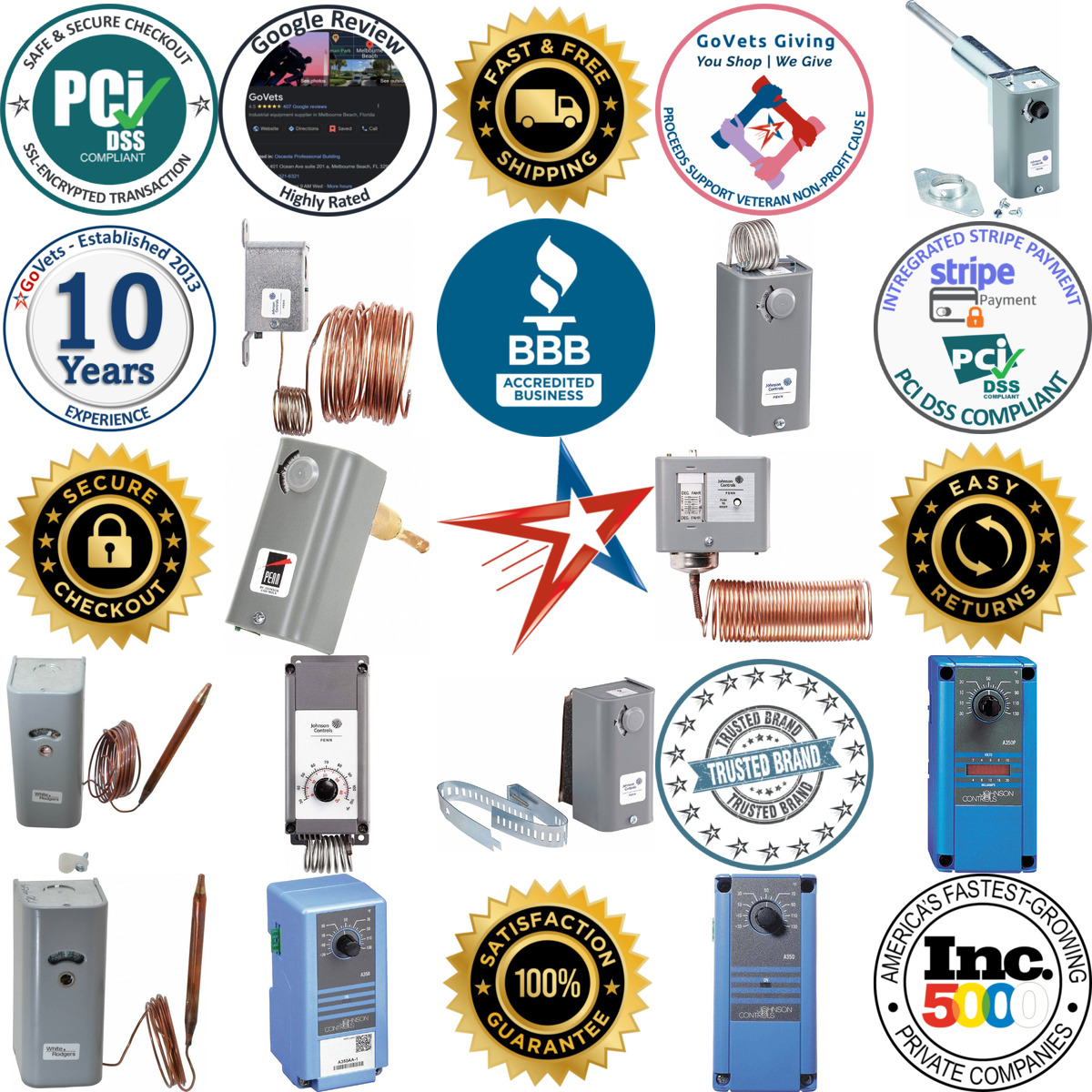 A selection of Refrigeration Temperature Controls products on GoVets