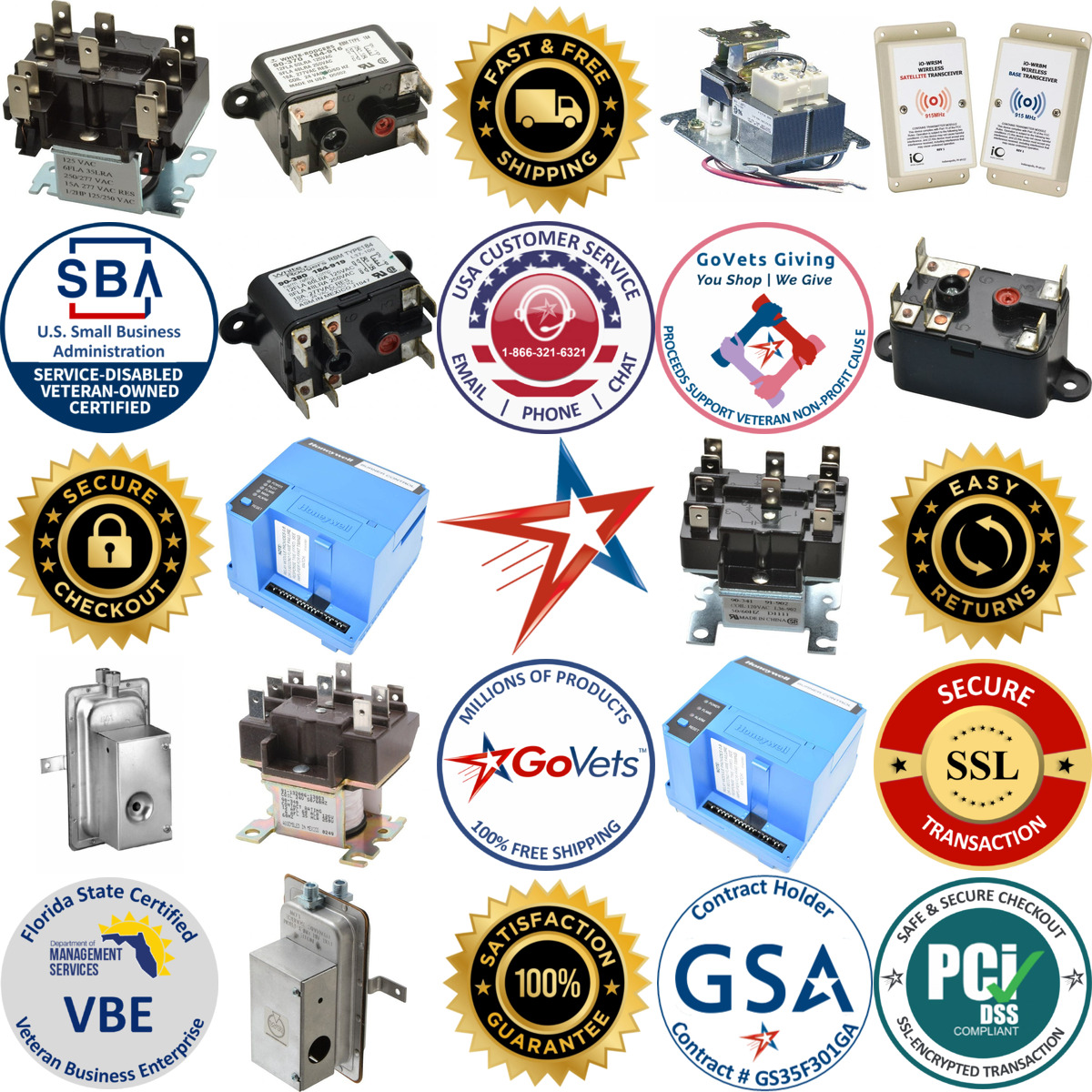 A selection of Relays Switches and Accessories products on GoVets