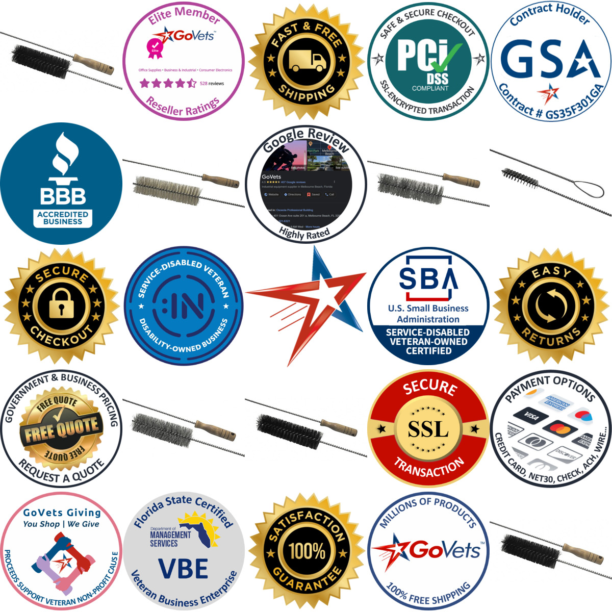 A selection of Boiler and Furnace Brushes products on GoVets