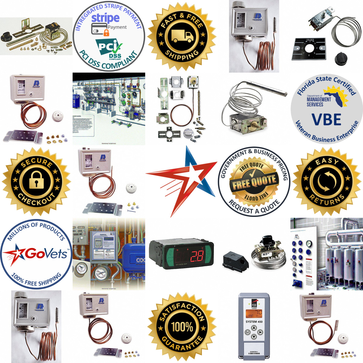 A selection of Refrigeration Controls products on GoVets