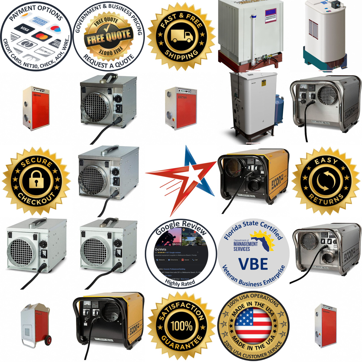 A selection of Desiccant Dehumidifiers products on GoVets