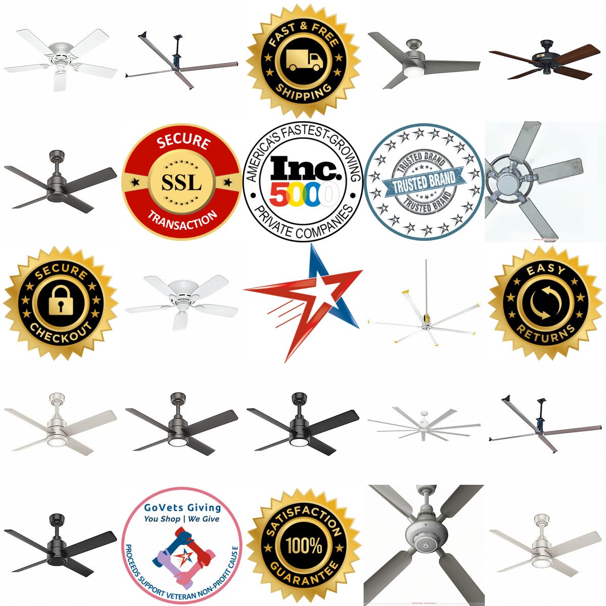 A selection of Ceiling Fans products on GoVets