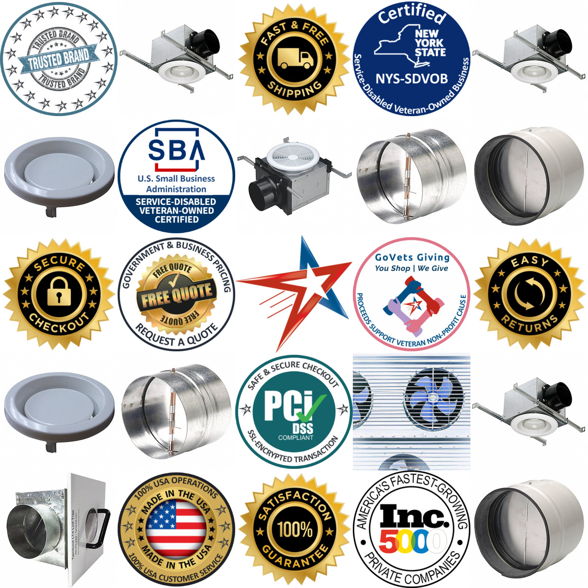 A selection of in Line Duct Fan Grilles products on GoVets