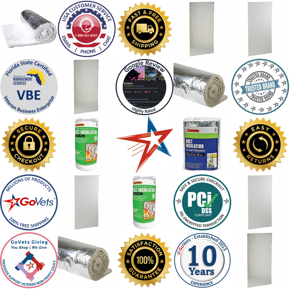 A selection of Duct Insulation products on GoVets