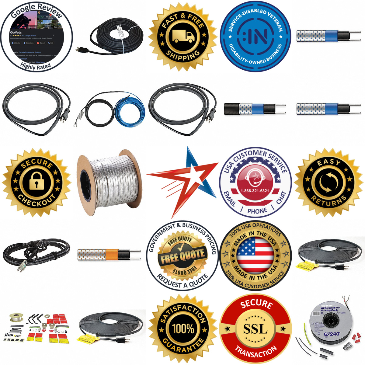 A selection of Electric Heating Cables products on GoVets