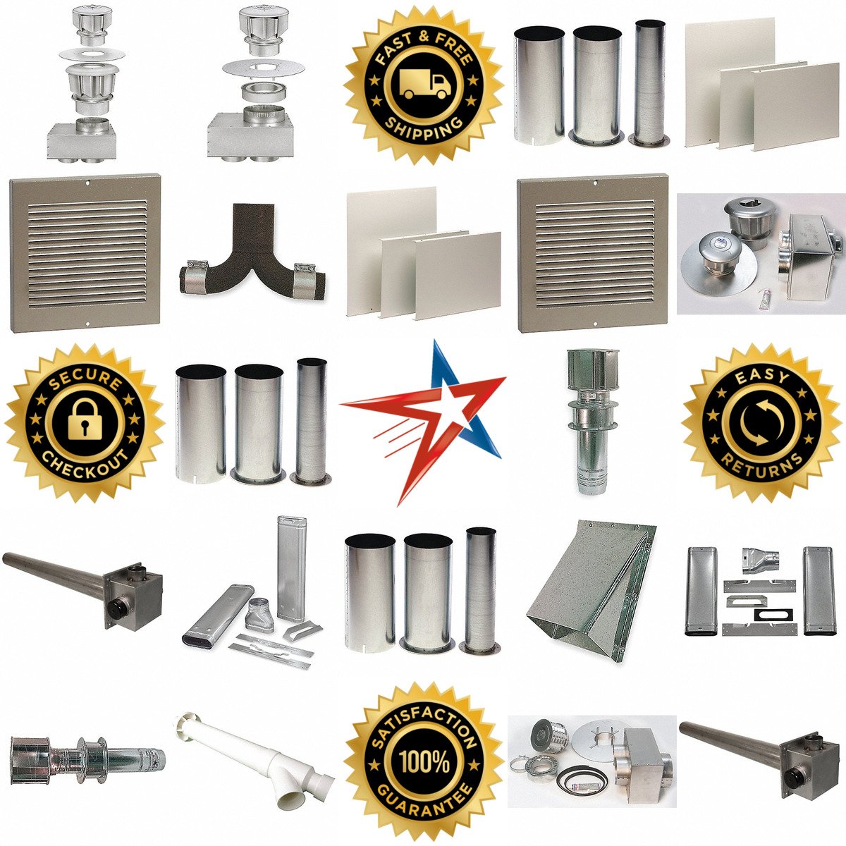 A selection of Gas Wall and Ceiling Heater Venting Accessories products on GoVets