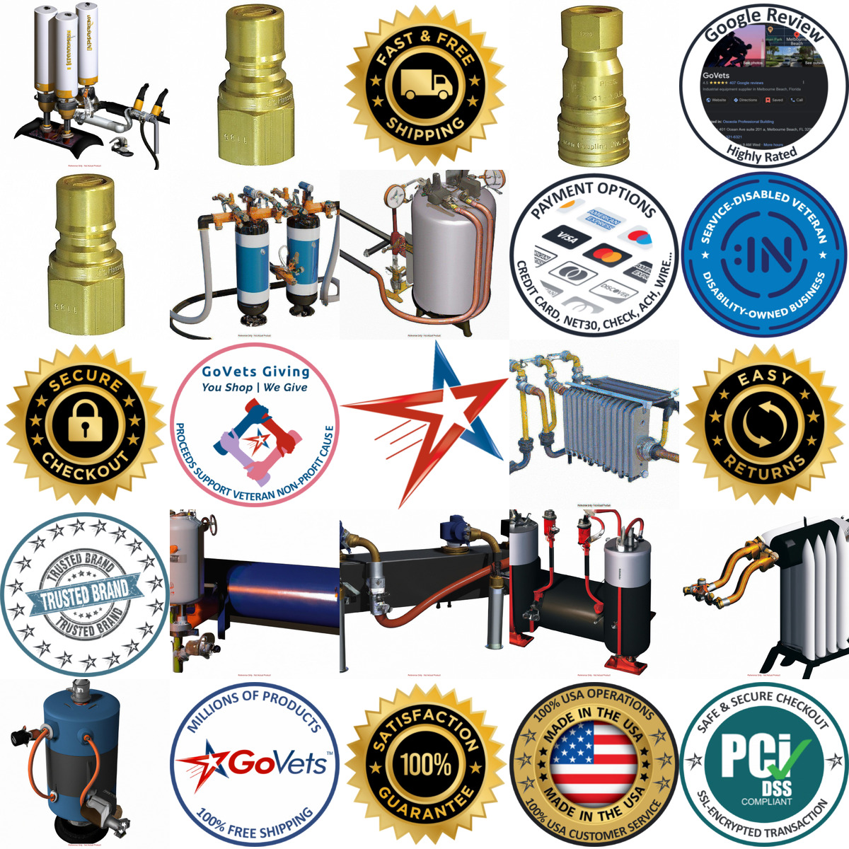 A selection of Portable Gas Heater Quick Connect Couplings products on GoVets