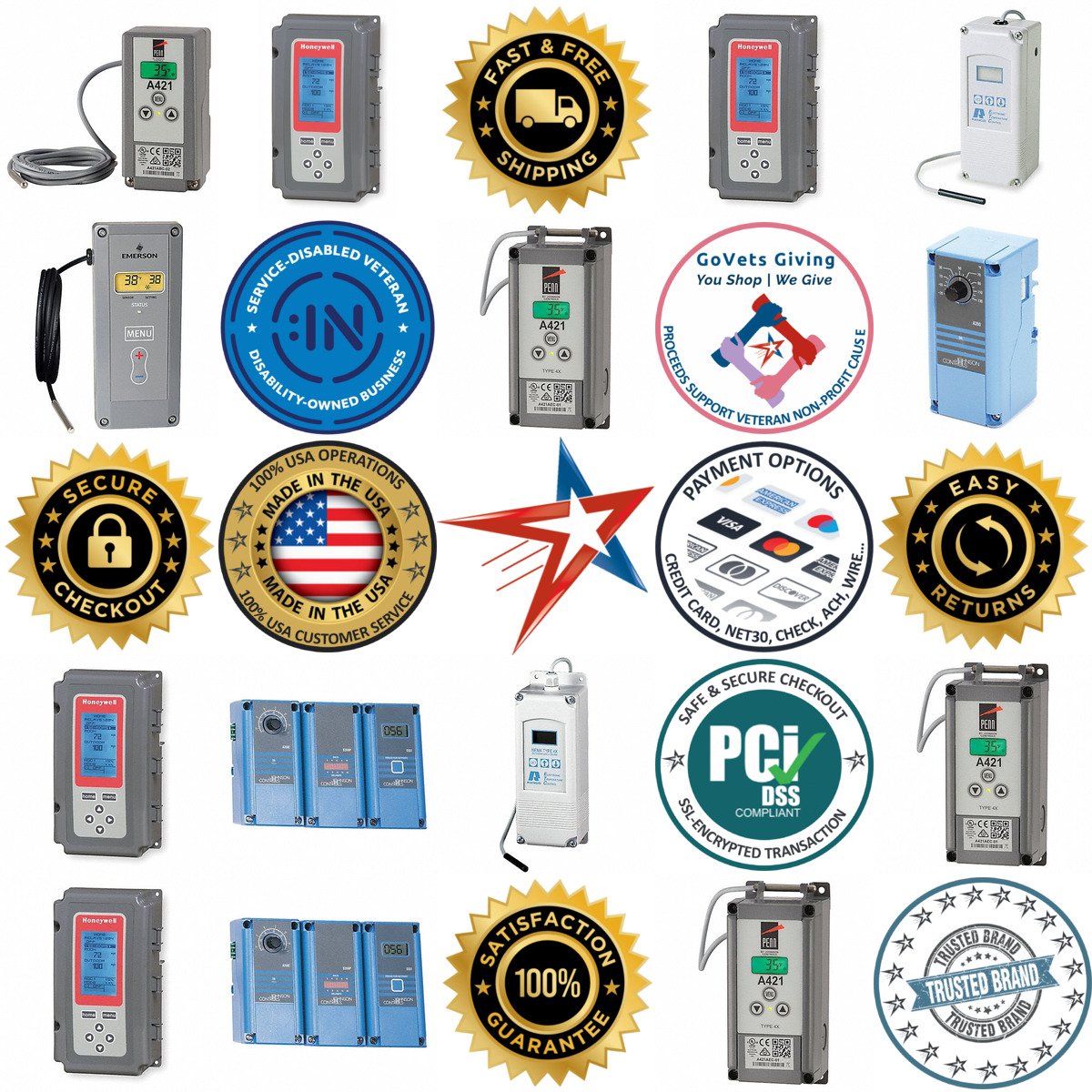 A selection of Electronic Temperature Controls products on GoVets