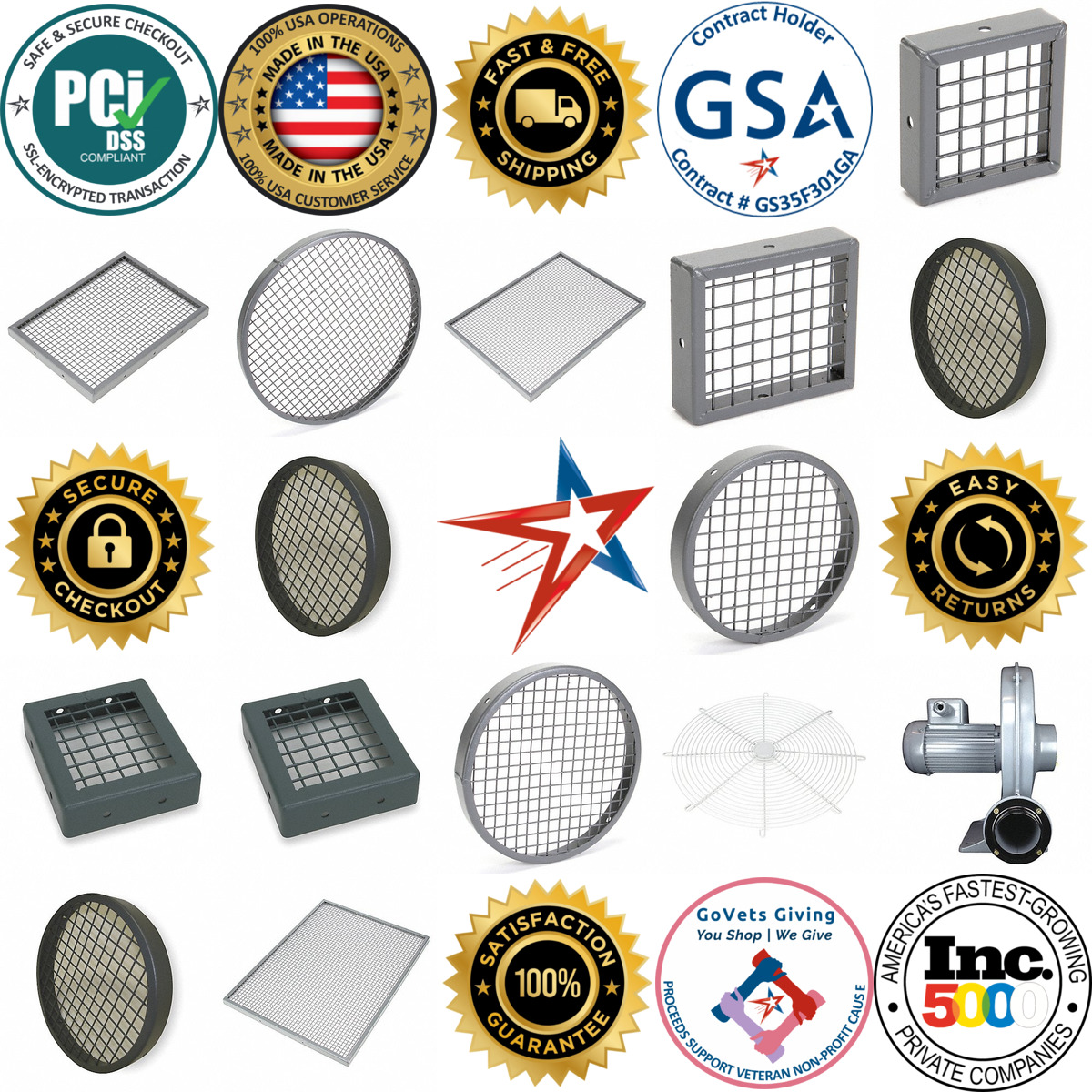 A selection of Blower Inlet and Outlet Guards products on GoVets