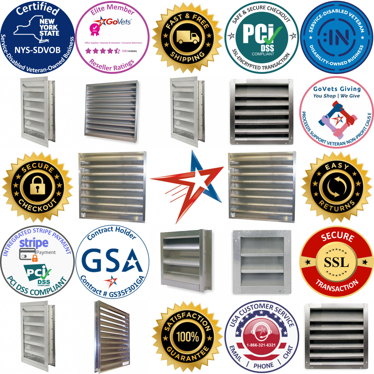 A selection of Intake Louvers products on GoVets