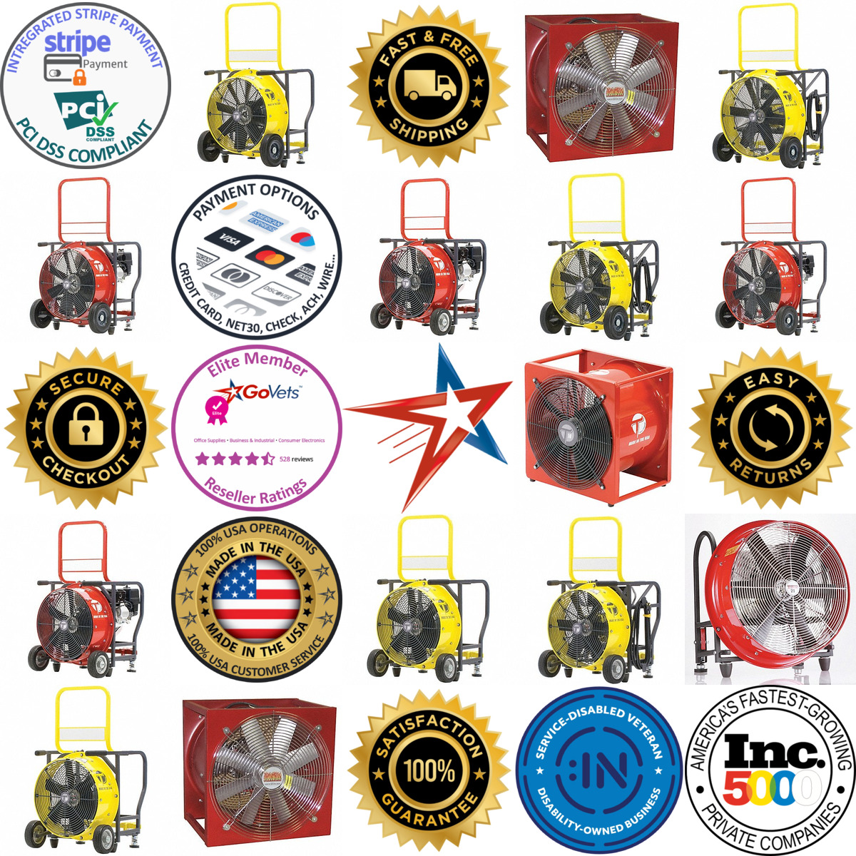 A selection of Fire and Rescue Fans products on GoVets