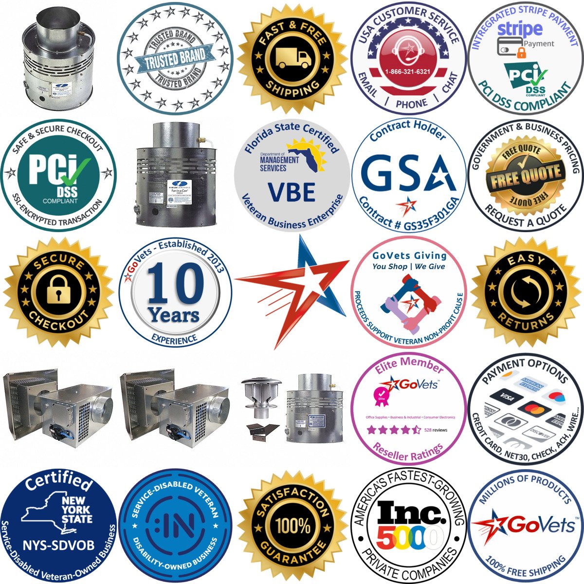 A selection of Combustion Air Intake Systems products on GoVets